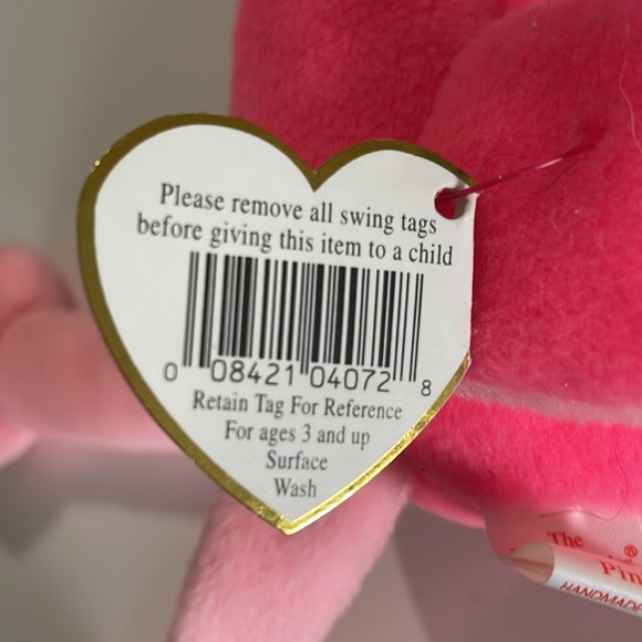 Ty Beanie Baby * Pinky the Flamingo * Date of Birth: Feb 13, 1995 * Collectible - Picture 5 of 11